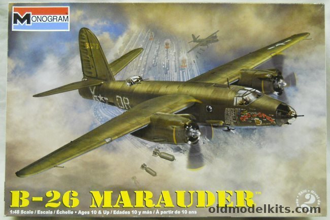 Monogram 1/48 Martin B-26 Marauder - 'Mild and Bitter' 450th BS 332nd BG 9th AF (First B-26 To Complete 50 and 100 Missions) / 'Barracuda 495th BS 344th BG, 85-5529 plastic model kit